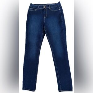 Womens Jordache Jeans Size 10 Super Skinny Dark Blue Stretch Denim Classic Style